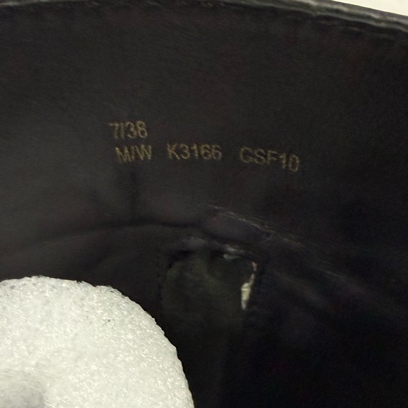 Kork -Ease Black Leather Silver Studded Tall Boots. Chuncky Heel Minor Flaws - Picture 7 of 11